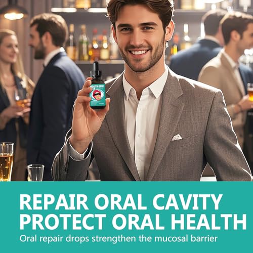 Gum Restore Drops - Natural Gum Regeneration, Fresh Breath and Portable Oral Care Solution，Combats Dry Mouth, Halitosis, Tonsil Stone & Gingivitis Treatment