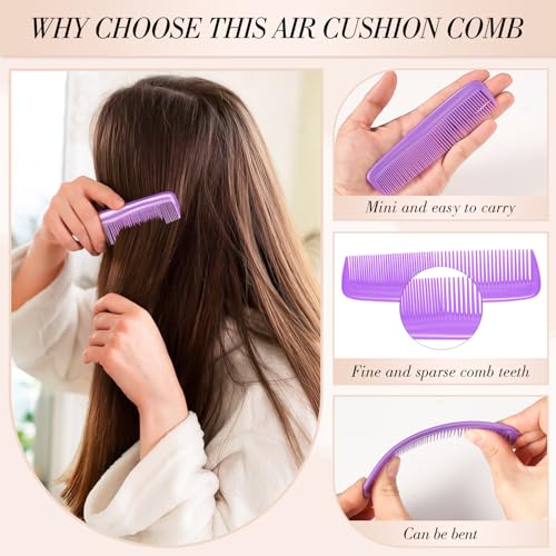 30 Pcs Mini Wet Hair Brush and Wide Hair Combs, Travel Detangling Brush for Most Hair Types, Multicolor for Bridesmaid Gifts Stocking Stuffers