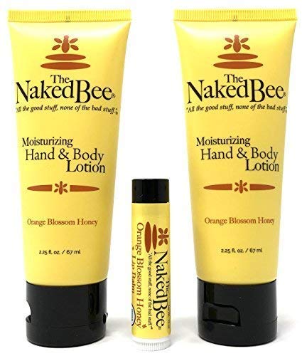 The Naked Bee Orange Blossom Honey Lip Balm Set, Hydrating, Moisturizing, and Natural Skin Care Products Cruelty Free