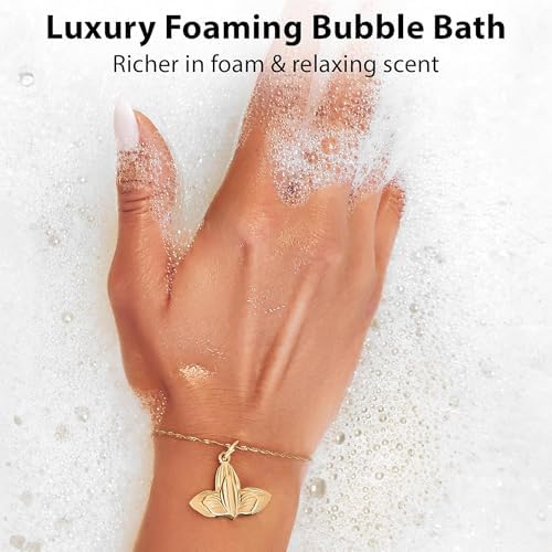 Magnesium Bubble Bath - Long Lasting Foaming Bubbles - Moisturizing - Shea Butter Coconut Vanilla - Relaxing Stress Relief - Calming Self Care Spa Gift for Birthday Christmas