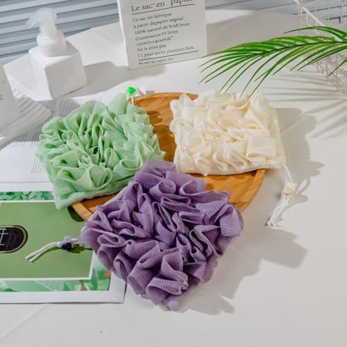 Wash Cloth Loofah Combo, Leefa Loofah, The Soft Loofahs and Washcloth, Loufee, 2 in 1 Bath Loofahs Sponge, for Cleansing and Smooth Skin