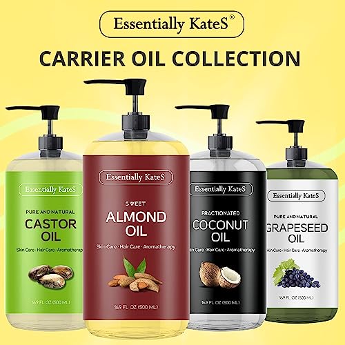 Sweet Almond Oil 33.8 Fl Oz - Pack of 2 x 16.9 Fl Oz - 100% Pure and Natural - Conditioning, Moisturizing & Nourishing - No Greasy Feel - A Natural Vit. E source