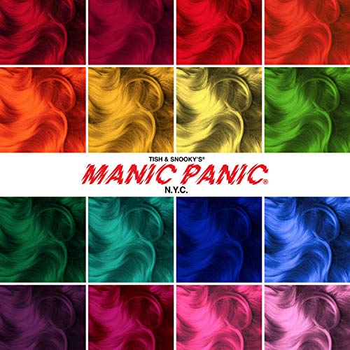 MANIC PANIC Vampire Red Amplified Semi-Permanent Hair Dye - Deep Blood Red Shade Can Give Burgundy Tones to Unbleached Hair - Works on Dark & Light Shades - Vegan, PPD & Ammonia Free (4oz)