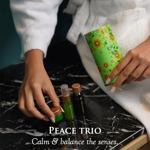 SPA CEYLON Peace Wellness Trio Set | Spa Essentials | Body Care | Ayurvedic | natural ingredients | Pampering Kit | Gifting