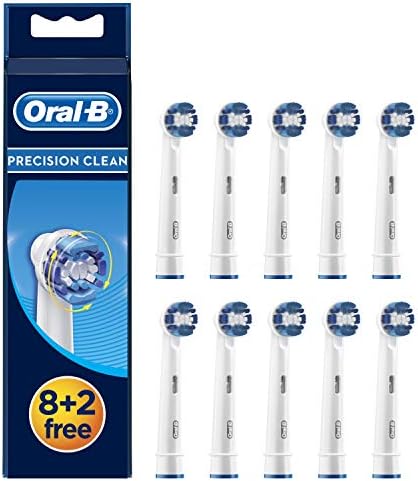 Oral-B Precision Clean Replacement Toothbrush Heads, Pack of 10 – Compatible with Oral-B Electric Toothbrush Handles