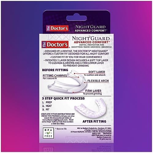 The Doctor's NightGuard, Mouth Guard for Grinding Teeth, Dental Guard for Bruxism, Night Guard for Teeth, 1 Pack