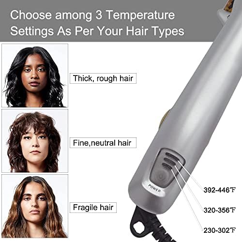 PTC Heated 2-in-1 Hair Style Tool, Even Heat, 3 Temperature Settings, Easy to Operate, Quick and Professional Hair Salon, for All Hairstyles