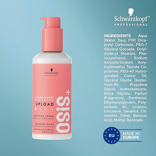 OSiS+ Upload Volume Cream - Lightweight Volumizing Treatment with Heat Protection