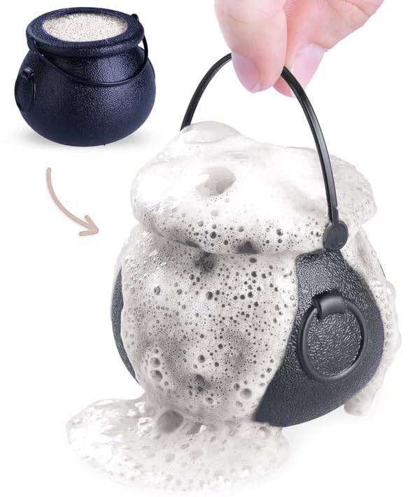 Halloween Bath Bombs Gift Set Witches Brew Cauldrons Fizzy and Bubble 7 oz/each Bath Bombs with Surprise Scary Toys Inside For Kids! Halloween Gift!