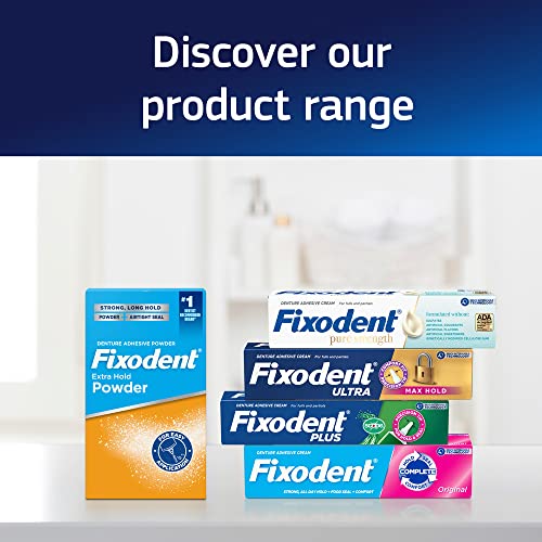 Fixodent Complete Original Denture Adhesive Cream, 2.4 oz, 3 Pack (Packaging May Vary)