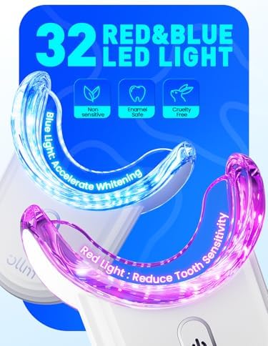 Teeth Whitening Kit for Sensitive Tooth: Professional Whitening Gel Pens Dental kit, 32X LED Light White Personal Care Products, 35% Carbamide Peroxide Whitener, Beauty Tools for Home (01_White)