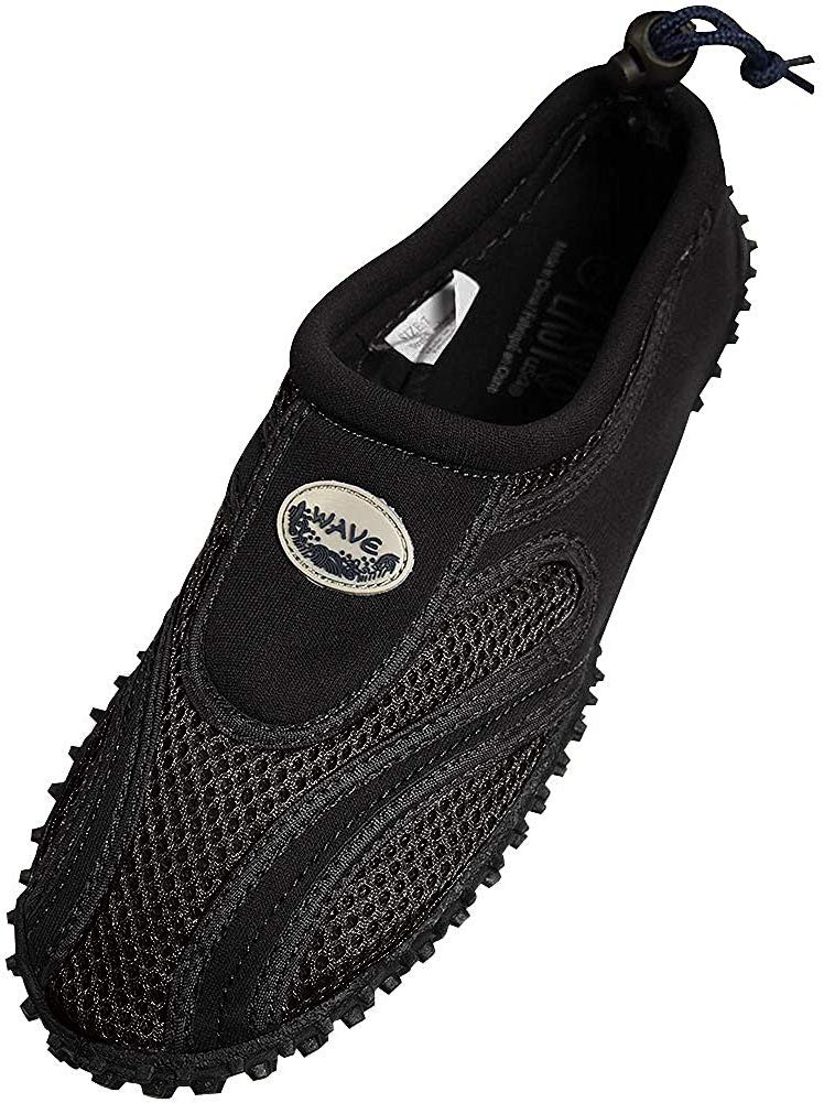 The Wave - Mens Aqua Shoe, 1185M Black/Black 12