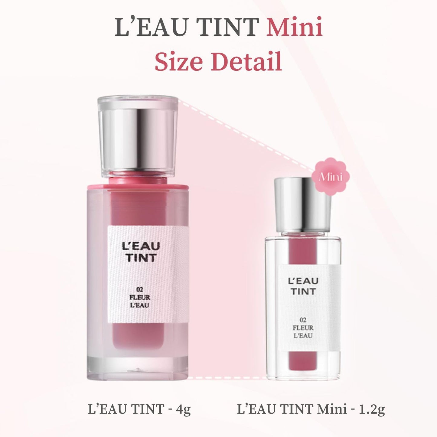BBIA L’EAU Tint – Glossy & Glow Lip Stain, Watery Lip Tint, Non-Sticky, High Shine Finish, Long-lasting, Moisturizing, Lightweight, Natural, Daily Use, Vegan, Korean Lip Makeup (03 LILAC L'EAU - MINI)