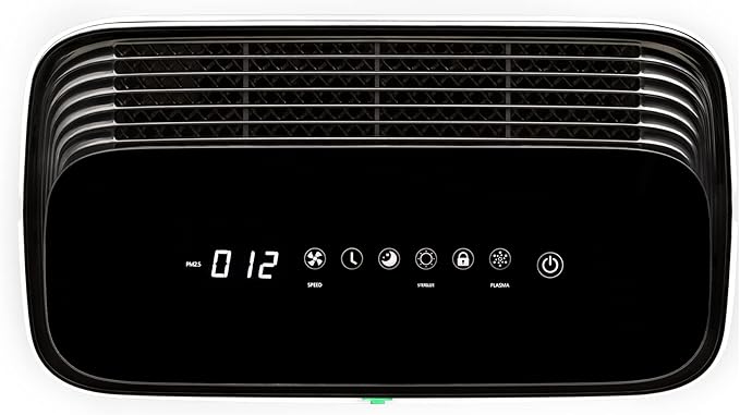 Brondell P700BB-W Pro Air Purifier Clean Air Filter With Aurabeat AG+ Technology for Bedroom, Home Office, Reduces Odor from Smoke and Pets, Includes Filters, 1655 Square Feet, White