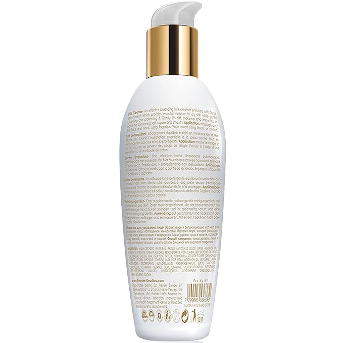 Premier Dead Sea Cleansing Milk, gentle face Cleanser & Make-up remover milk cleanser for face, sensitive and all Skin types, Classic collection skin care 8.45fl oz