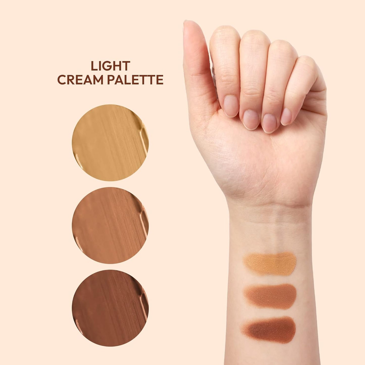 Ruby Kisses Contour Palette 3-in-1 Contour, Conceal, Highlight All-In-One Mini Palette, Long-Lasting, Easy to Blend Cream Contour Palette for Oily and Dry Skin (Medium To Tan)