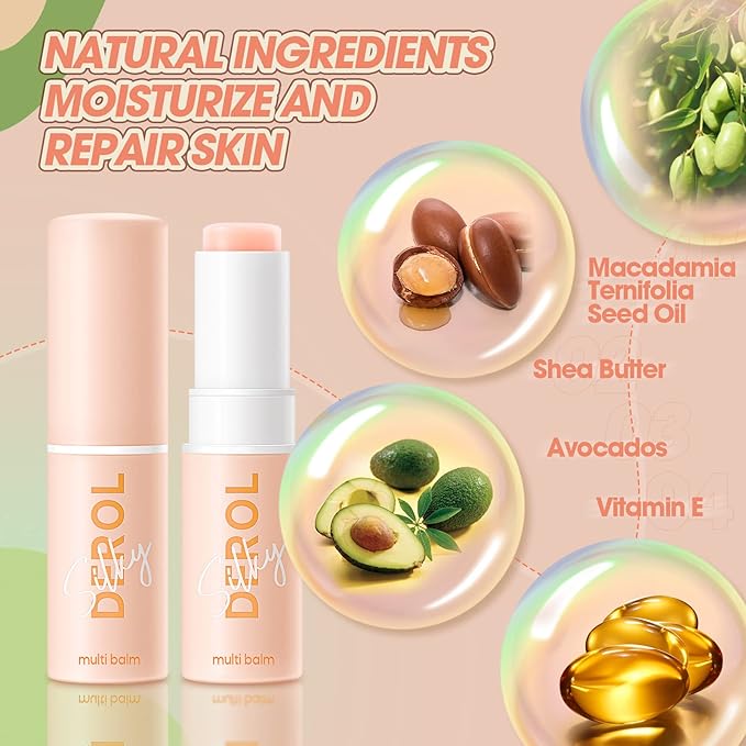 1PCS Wrinkle Repair Moisturizing Multi Balm Stick, Anti-wrinkle Face Balm Eye Balm Body Hydrating Face Moisturizer, Wrinkle Balm Stick Face Skin Collagen Moisturizer for Dry Skin (7g/0.246 oz)