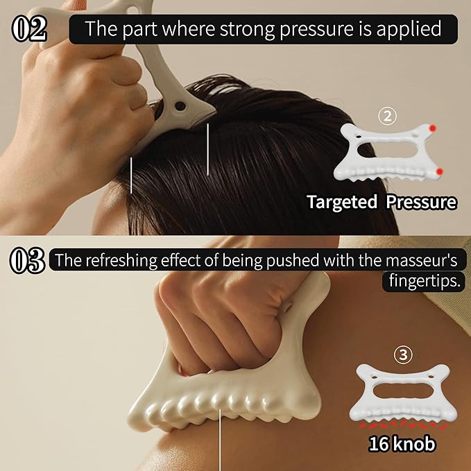 Ceramic Gua Sha, Face&Body Guasha, Korean Gausha, Face Lift, Muscle Relief Massage Board, Skin Care Gift for Men Women
