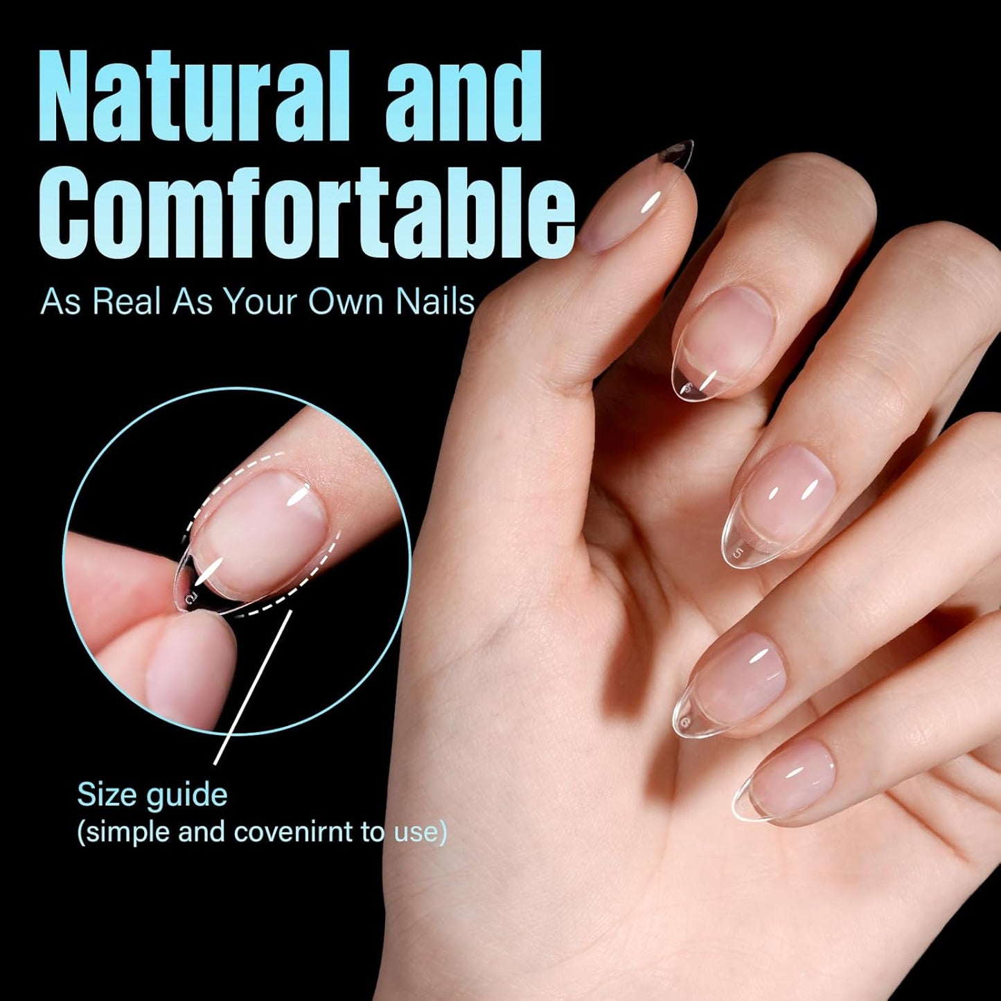 TOMICCA Short Almond Nail Tips, 240Pcs Half Matte Soft Acrylic Nail Tips, 12 Sizes Acrylic Pre-Shaped Nails, Full Cover False Nails Almond Press on Nails Short Fake Nails for Extension Nail
