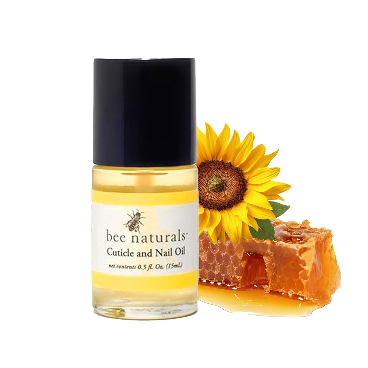 Bee Naturals Nail & Cuticle Oil 0.5 oz - Heals Cracked Nails & Rigid Cuticles. Deep moisture for nails and cuticles. Contains rich avocado and castor oils. Massage into nails and cuticles.