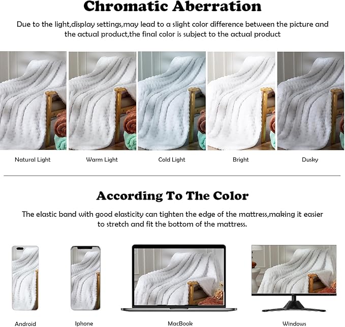 NEWCOSPLAY Super Soft Queen Blanket White Premium Silky Flannel Fleece 3D Waffle Checkered Lightweight Bed Blanket All Season Use (White, Queen(90"x90"))