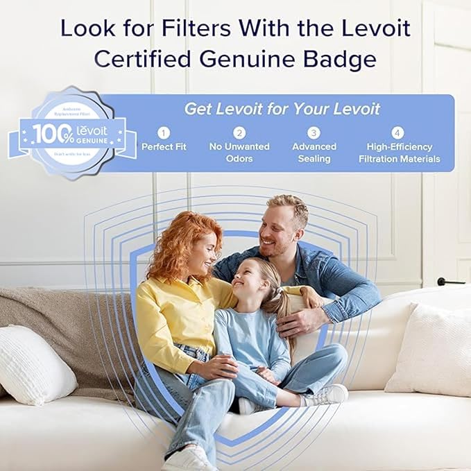 LEVOIT Air Purifier for Home Bedroom, Smart WiFi Alexa Control, Covers up to 916 ft², AHAM VERIFIDE, 3-in-1 Filter with HEPA Sleep Mode for Allergies, Pollutants, Smoke, Dust, Core 200S-P, Black