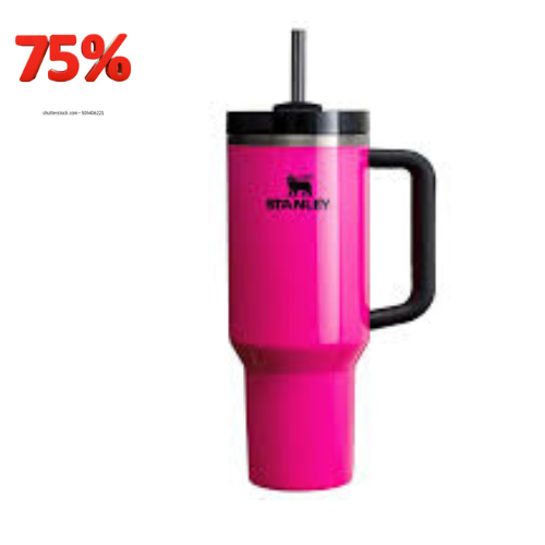 Stanley Quencher H2.0 FlowState Tumbler 40 Oz Electric Pink