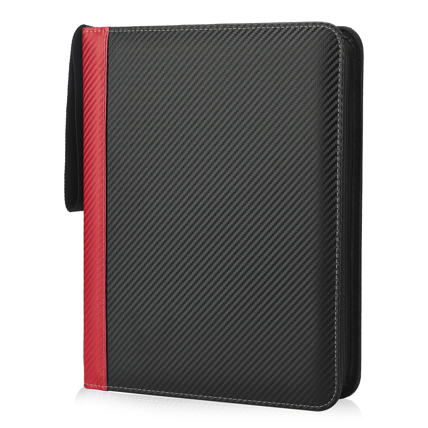 TCGUARD 9 Pockets Trading Card Binder with Sleeves Card Organizer, 900 Double Sided Pocket PU Card Collection Binder, Baseball Binder,for Sports Card, MTG, TCG Yugioh Card (Red)
