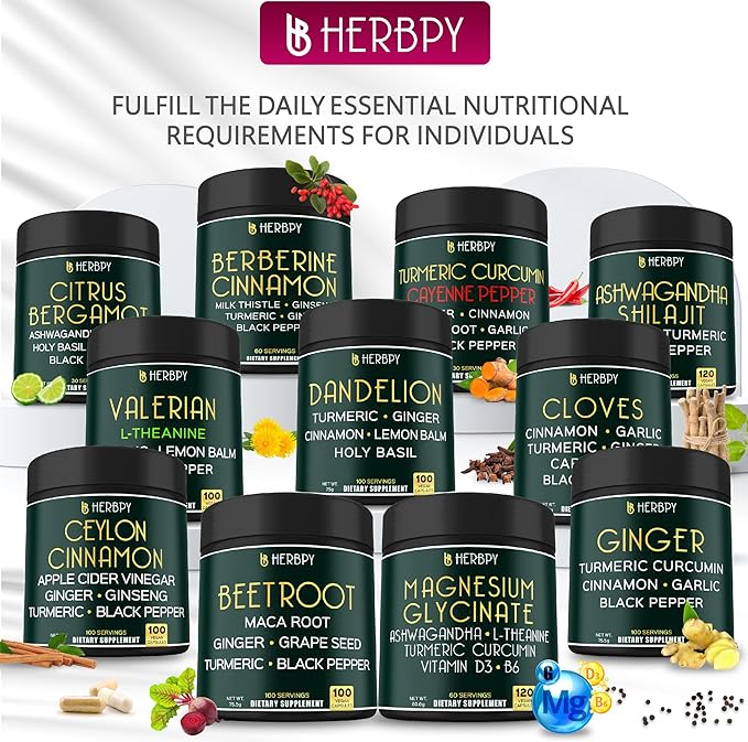 6in1 Beet Root Capsules with Maca Root, Grape Seed, Ginger, Turmeric and Black Pepper for Heart Health & Immune Support - 100 Vegan Capsules
