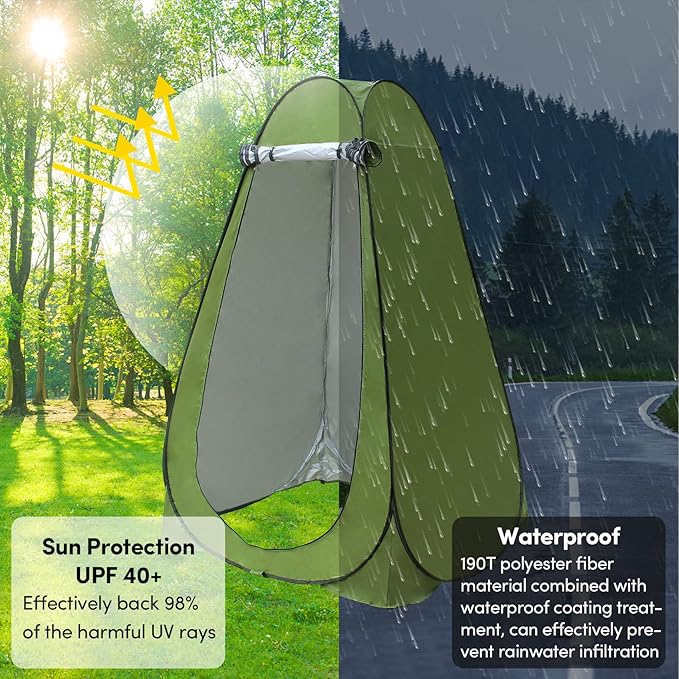 Pop Up Privacy Tent Shower Tent Changing Tent Portable Outdoor Camping Bathroom Toilet Tent Changing Dressing Room Privacy Shelters Room for Hiking and Beach Sun Shelter Picnic Fishing- Waterproof