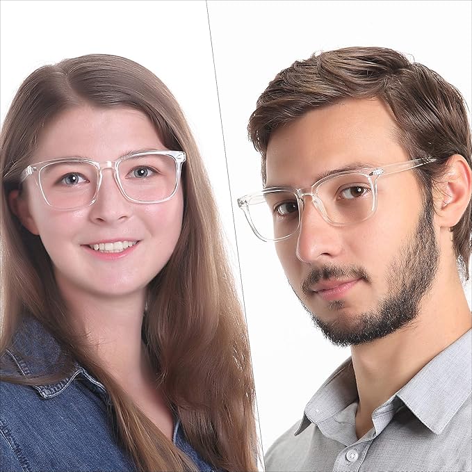 YEIN Bifocal Reading Glasses with Blue Light Blocking Lenses, Bifocal Reader for Women and Men, Vintage Square frame with Spring Hinge (+0.50/+2.50 magnification)