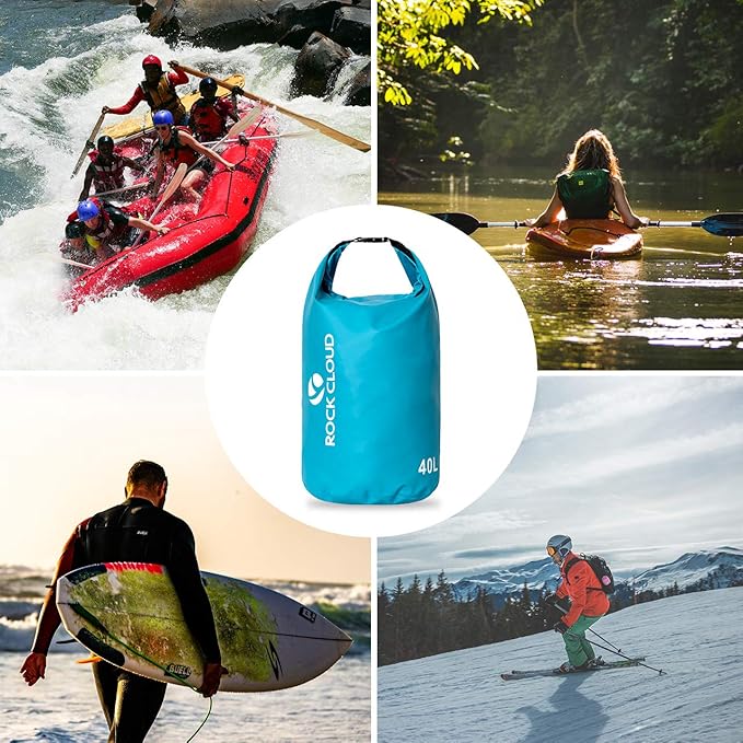 ROCK CLOUD Dry Bag Waterproof 5L Dry Sack for Kayaking Rafting Boating Beach Surfing Swimming Canoe Camping Hiking Fishing Ski