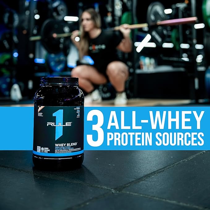Rule One Proteins Whey Blend - Cookies & Crème, 24g Fast-Acting Whey Protein Concentrates, Isolates, and Hydrolysates Per Serving, with Naturally Occurring EAAs and BCAAs, 2lbs