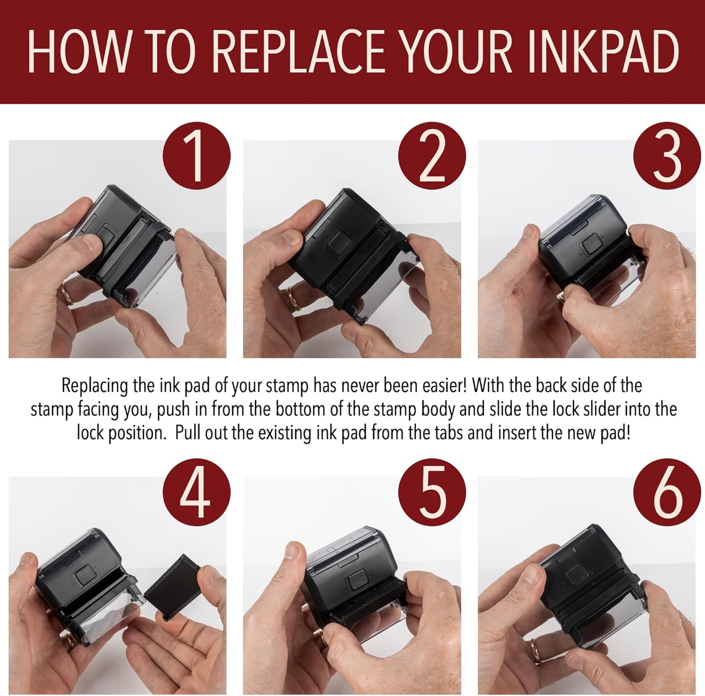 Custom Self-Inking Stamps with 49 Designs - Fun Phrases | Classroom, Library, Book Stamps (Sweet Work!, Xtra Wide)