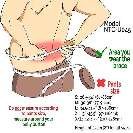 NeoTech Care Back Support Belt - Breathable & Adjustable Lower Back Brace - Double Pull Compression Straps (Grey, Size XL)