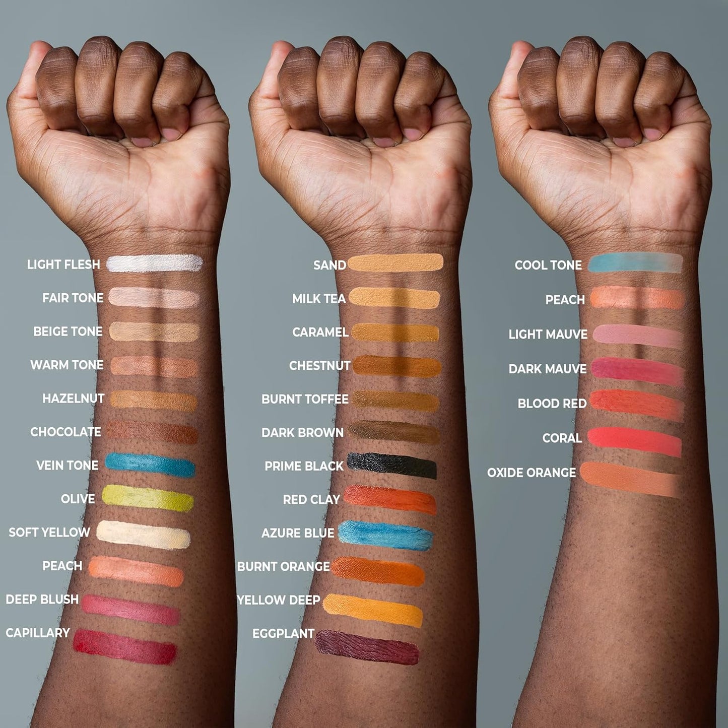 Alcohol Palette Refill Pans - Skin Tones - Eggplant