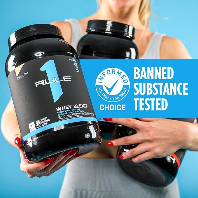 Rule One Proteins, R1 Whey Blend - 24g Fast-Acting Whey Protein Concentrates, Isolates, and Hydrolysates Per Serving, with Naturally Occurring EAAs and BCAAs (5 Pounds*, Toasted Cinnamon Cereal)