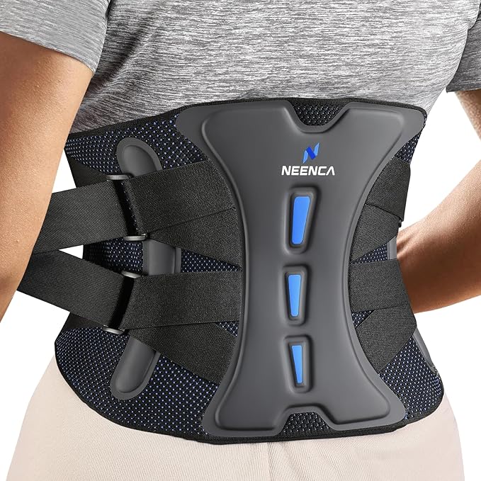 NEENCA Lower Back Brace for Lower Back Pain Relief, Medical Grade Lumbar Support Belt for Women Men, Herniated Disc,Lumbar Strain,Sciatica, Scoliosis (Black, XX-Large)