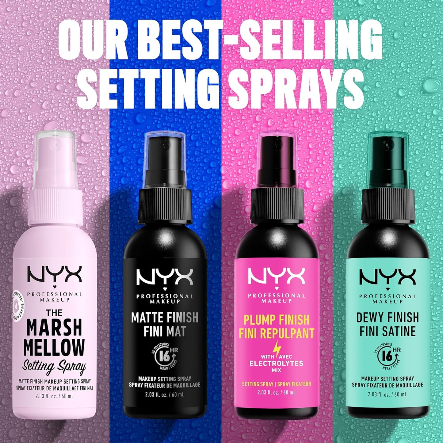 NYX PROFESSIONAL MAKEUP Makeup Setting Spray - Plump Finish, Long-Lasting Face Mist with Vitamins and Electrolytes, Vegan Formula