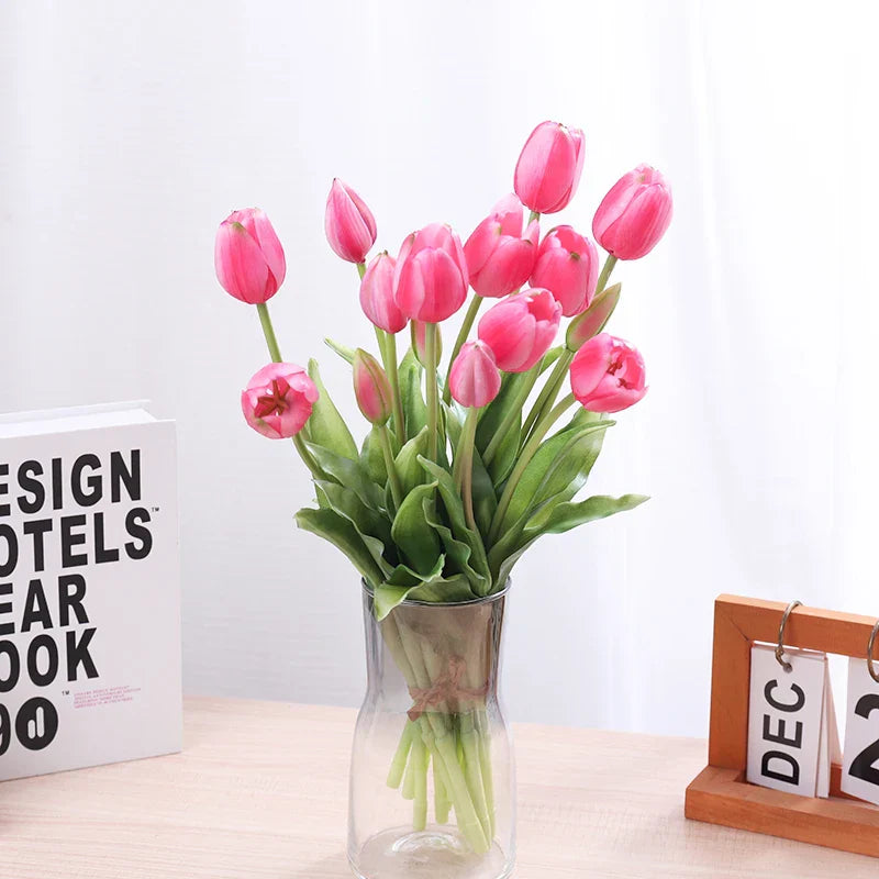 5PCS Real Touch Artificial Tulip Flowers