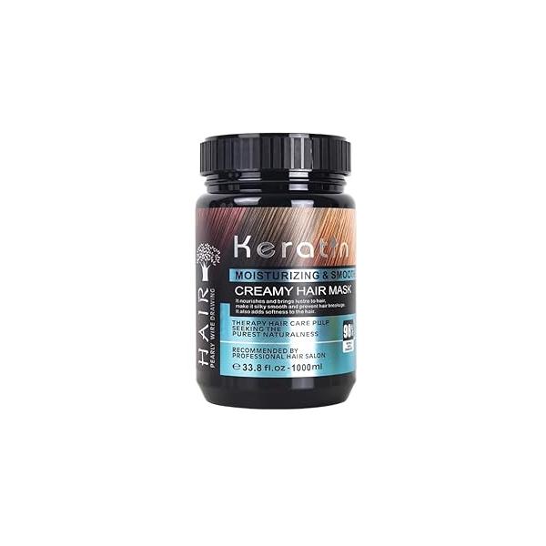 Keratin MOISTURIZING & SMOOT CREAMY HAIR MASK Smoothing for Dry Damaged All Hair Type (1000ml)