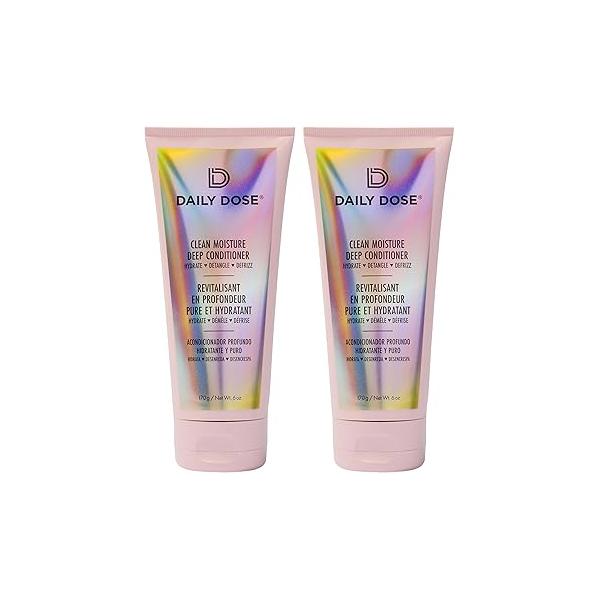 DAILY DOSE (2Pack 6oz Deep Conditioner Hair Mask/Masque - Treatment for Dry, Damaged & Colored Treated Paraben Free, Phthalates Vegan Cruelty Free All Types