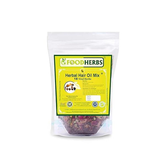 Herbal Hair Oil Mix | Herbs For Growth 18 Vital Long, Thick, And Lustrous Care Product Women Men DIY Infusion