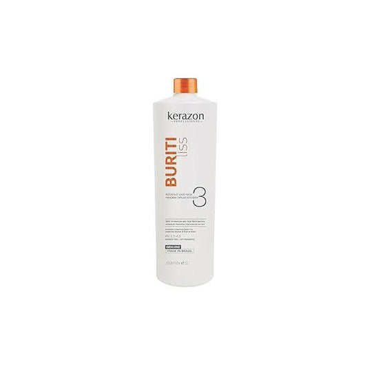 Brazilian Keratin Intensive Hair Mask Deep Conditioner 33.8oz/1L Buriti Liss by KERAZON