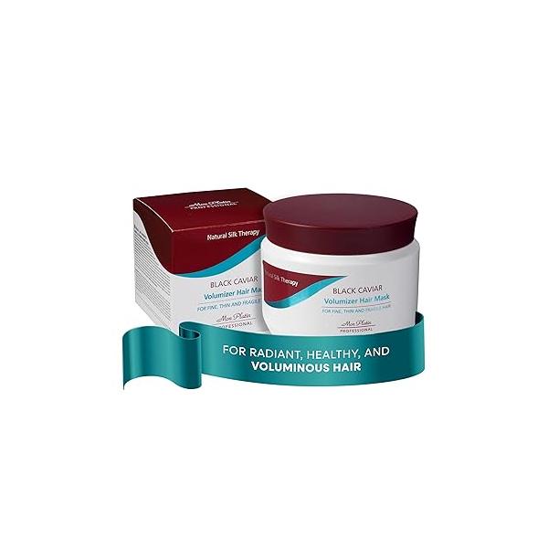 Mon Platin Professional Black Caviar Volumizing Hair Mask for Fine, Thin, and Fragile - Enriched with Caviar, Deep Conditioning, SLS/Salt-Free, 500ml
