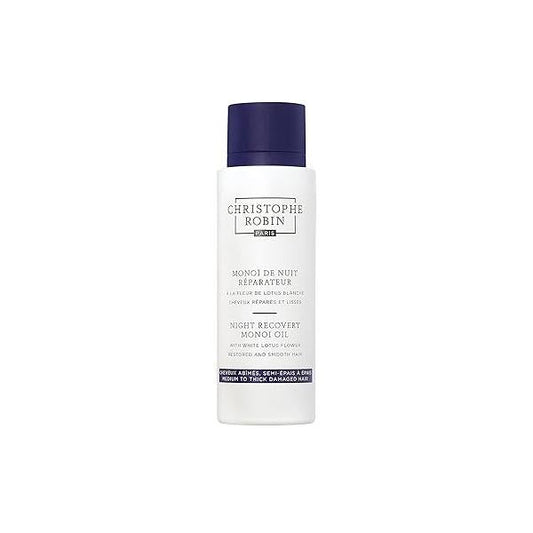 Christophe Robin Night Recovery Monoi Oil With White Lotus Flower - Intense Overnight Treatment 92g