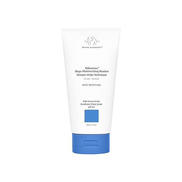 Drunk Elephant Silkamino Mega-Moisturizing Masker - 210 ml/7 fl oz Silk Amino Acids Clean Clinical Sulfate-Free Cruelty-Free Dermatologist-Tested Free of Essential Oils, Silicones, and SLS