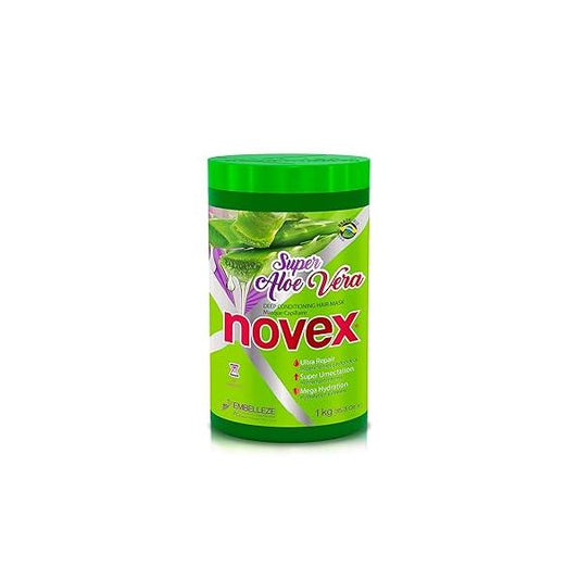 NOVEX Super Aloe Vera Hair Mask Infused with Organic Vera, Frizz and Volume Control, 35.3 Oz, Jar