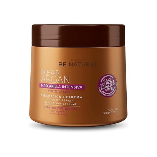 PLACENTA LIFE BE NATURAL REPAIR ARGAN Mask with Argan Oil For Damaged Hair - Total repair, shiny hair (350 gr/ 12.35 oZ)